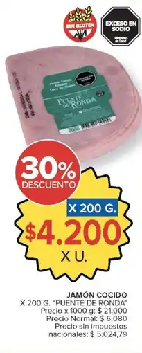 Carrefour Puente de ronda jamón cocido oferta