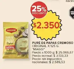Carrefour Maggi puré de papas cremoso original oferta