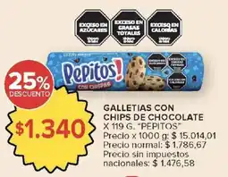 Carrefour Pepitos galletias con chips de chocolate oferta