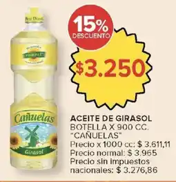 Carrefour Cañuelas aceite de girasol botella oferta