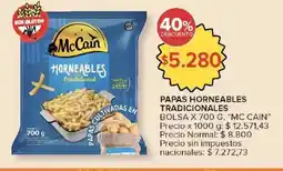 Carrefour McCain papas horneables tradicionales bolsa oferta