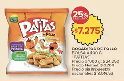 Carrefour Patitas bocaditos de pollo bolsa oferta