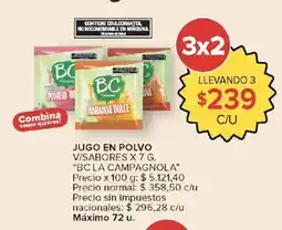 Carrefour Bc la campagnola jugo en polvo v/sabores oferta