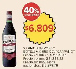 Carrefour Carpano vermouth rosso botella oferta