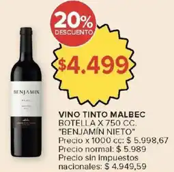 Carrefour Benjamín nieto vino tinto malbec botella oferta
