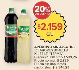 Carrefour Terma aperitivo sin alcohol v/sabores botella oferta