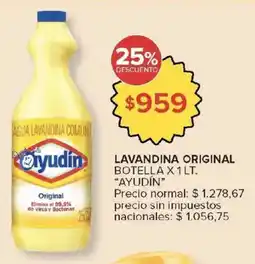 Carrefour Ayudín lavandina original botella oferta