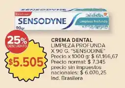 Carrefour Sensodine crema dental limpieza profunda oferta