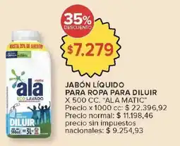 Carrefour Ala matic jabón líquido para ropa para diluir oferta