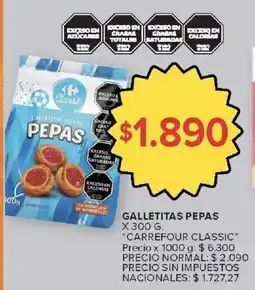 Carrefour Carrefour classic galletitas pepas oferta