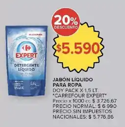 Carrefour Carrefour expert jabón líquido para ropa doy pack oferta