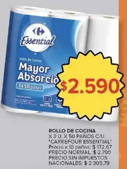 Carrefour Carrefour essential rollo de cocina oferta