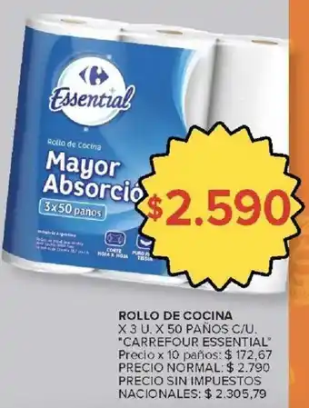 Carrefour essential rollo de cocina