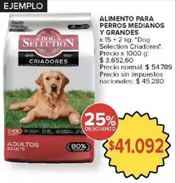 Carrefour Dog selection criadores alimento para perros medianos y grandes oferta