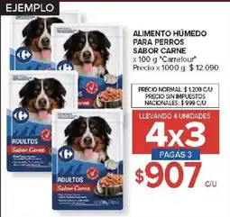 Carrefour Carrefour alimento húmedo para perros sabor carne oferta