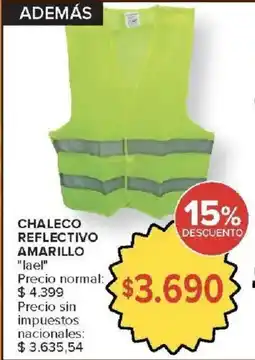 Carrefour Lael chaleco reflectivo amarillo oferta