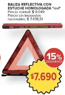 Carrefour Lael baliza reflectiva con estuche homologada oferta