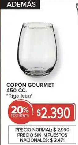 Carrefour Rigolleau copón gourmet oferta