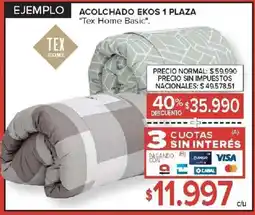 Carrefour Tex home basic acolchado ekos oferta