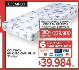 Carrefour Poliflex colchón plus oferta