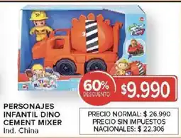 Carrefour Personajes infantil dino cement mixer oferta
