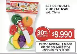 Carrefour Set de frutas y hortalizas oferta