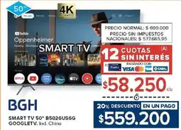 Carrefour Bgh smart tv 50" oferta