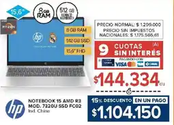 Carrefour Hp notebook 15 amd r3 oferta