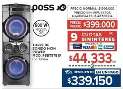 Carrefour Poss torre de sonido high power oferta