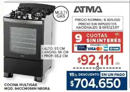 Carrefour Atma cocina multigas oferta