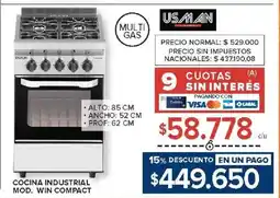 Carrefour Usman cocina industrial oferta