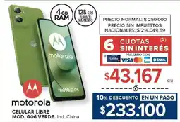 Carrefour Motorola celular libre oferta