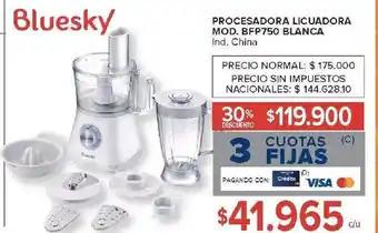 Bluesky procesadora licuadora