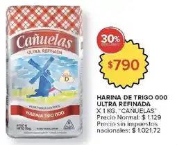 Carrefour Cañuelas harina de trigo 000 ultra refinada oferta