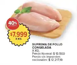 Carrefour Suprema de pollo congelada oferta