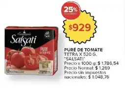 Carrefour Salsati puré de tomate tetra oferta