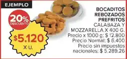 Carrefour Bocaditos rebozados prefritos calabaza y mozzarella oferta