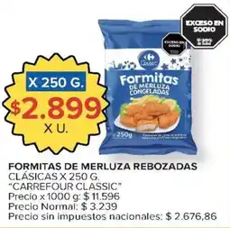 Carrefour Carrefour classic formitas de merluza rebozadas clásicas oferta