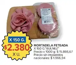 Carrefour Bulnez mortadela feteada oferta