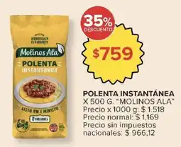 Carrefour Molinos ala polenta instantánea oferta
