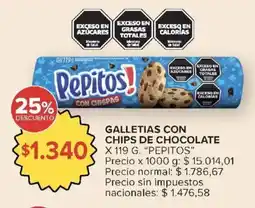 Carrefour Pepitos galletias con chips de chocolate oferta