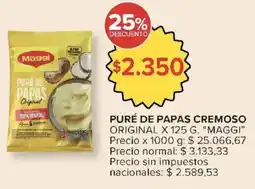 Carrefour Maggi puré de papas cremoso original oferta