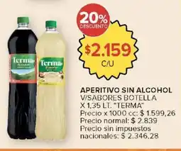 Carrefour Terma aperitivo sin alcohol v/sabores botella oferta