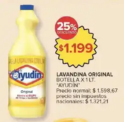 Carrefour Ayudín lavandina original botella oferta