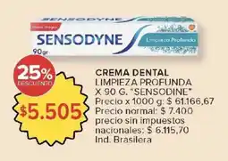 Carrefour Sensodine crema dental limpieza profunda oferta