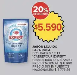 Carrefour Carrefour expert jabón líquido para ropa doy pack oferta
