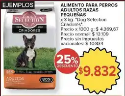 Carrefour Dog selection criadores alimento para perros adultos razas pequeñas oferta