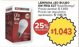 Carrefour Akai energy lámpara led bulbo oferta
