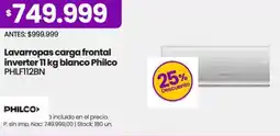 Changomas Philco lavarropas carga frontal inverter oferta