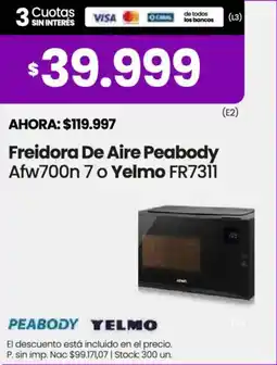Changomas Yelmo freidora de aire peabody oferta